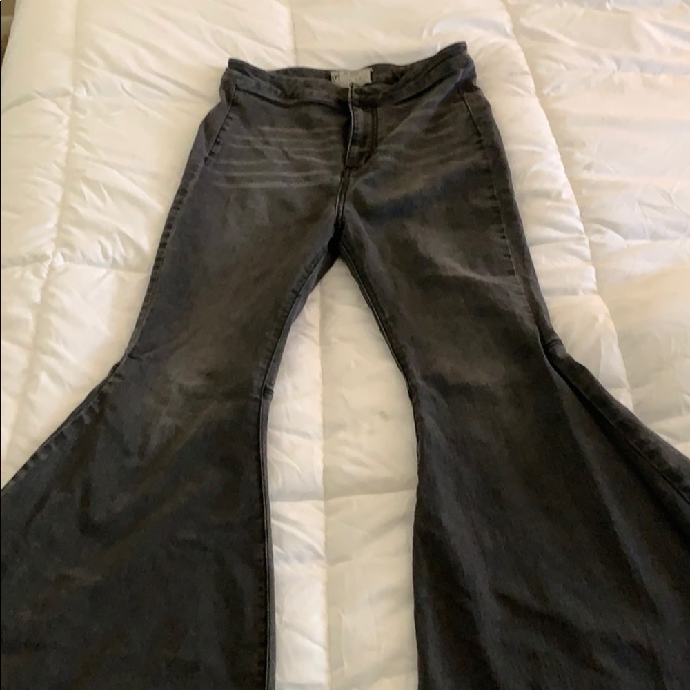 Free People High Rose Flare in Black